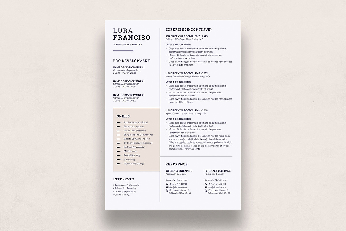 Resume Template, a Resume Template by DesignDevisers (Photo 2 of 10)