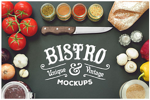 5 Bistro Mockups Pack