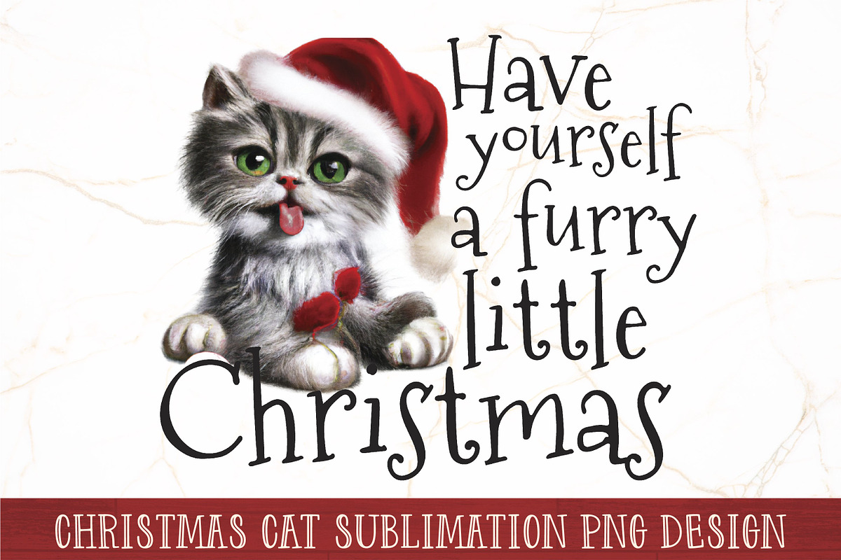 Christmas Cat Sublimation Bundle, an Animal Illustration by RossiGalleria (Photo 7 of 11)
