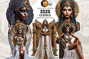 Isis Egyptian goddess clipart set, a Person Illustration by ThatsDesignArt (Thumbnail 1 of 10)