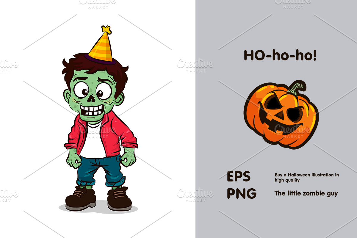 Creepy Zombie Kid Halloween image, a Seasonal Illustration by Kapitosh (Photo 2 of 2)