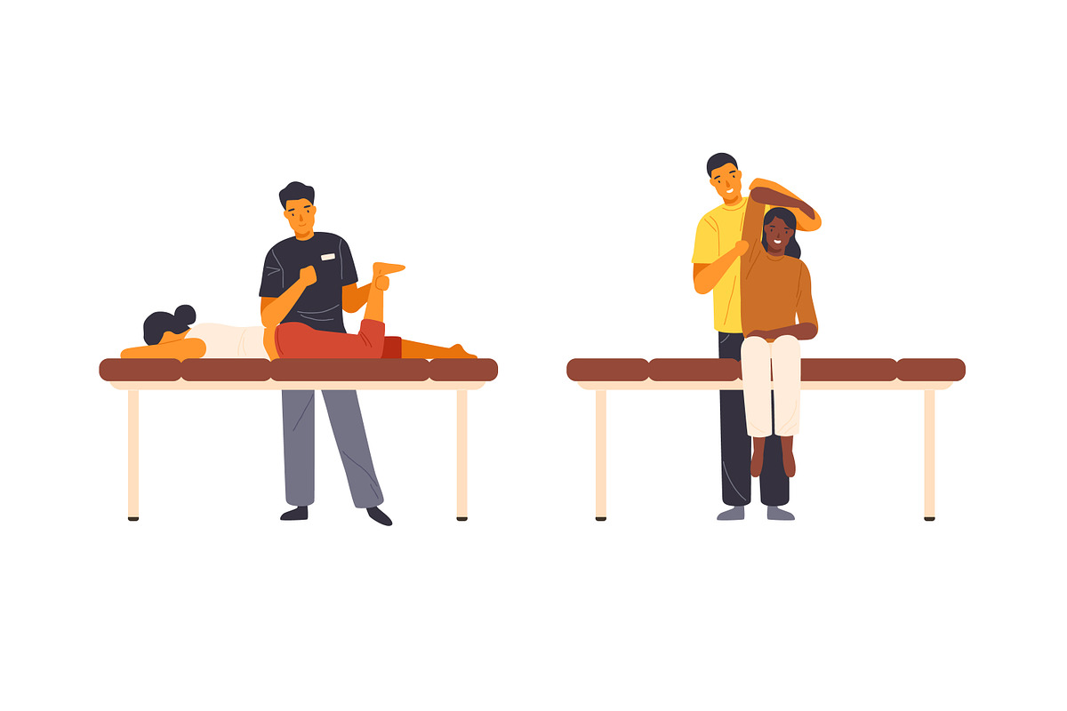 Chiropractor, osteopath set, a Healthcare Illustration by Good Studio (Photo 4 of 4)