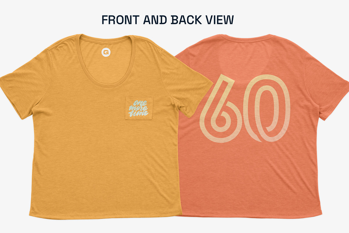 Bella Canvas Flowy Pocket Tee Mockup, a Shirt Mockup by GraphicHero (Photo 3 of 8)