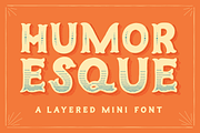 Humoresque Layered Mini Font, a Font by Ornaments of Grace (Thumbnail 1 of 7)