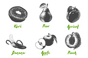Set of 42 healthy food objects, a Decorative Illustration by Akimo Mia (Thumbnail 6 of 9)
