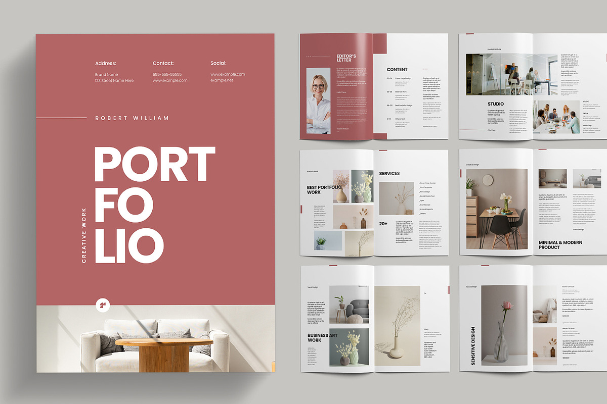 Portfolio Template, a Brochure Template by Pixelpick (Photo 1 of 9)