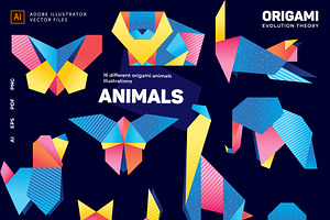 ORIGAMI Animals Vector Pack