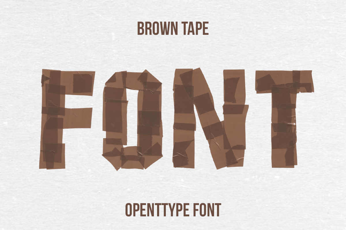 Brown Tape Font, a Font by Handmadefont (Photo 1 of 9)