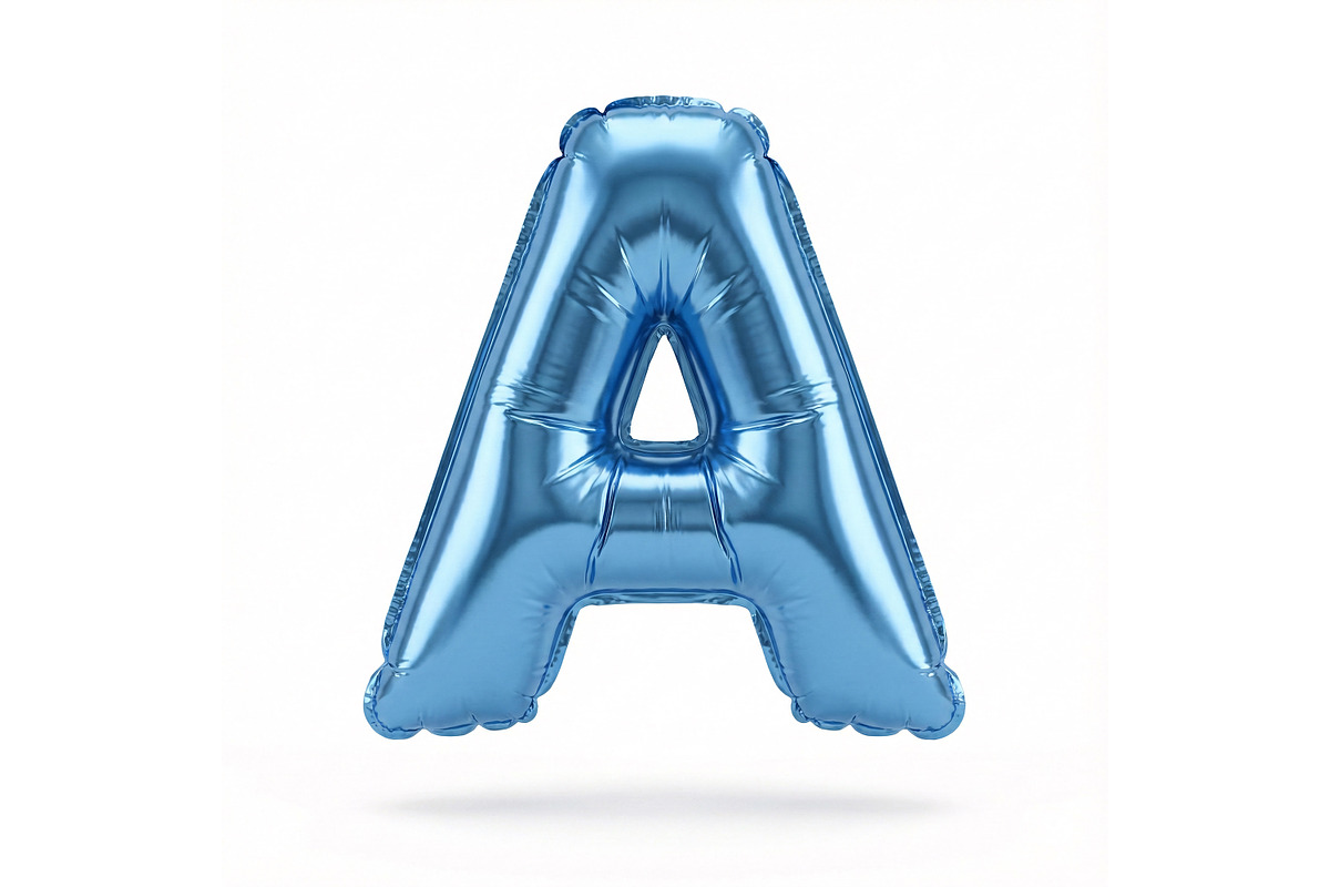 Blue Metallic Letter A Foil Balloon, a School & Education Photo by shahsoft (Photo 1 of 2)