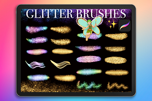 Procreate 24 Pretty Glitter Brushes