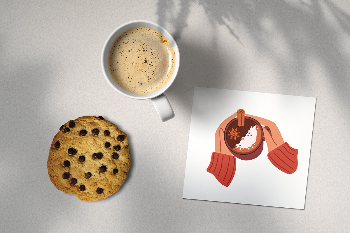 Hands holding cups of tea and coffee, a Food Illustration by Good Studio (Photo 5 of 6)