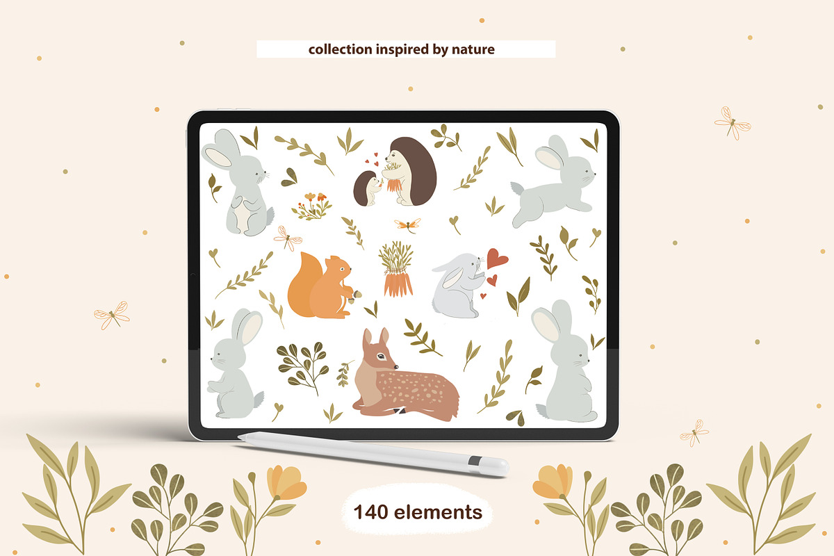 Sweet woodland animals and floral, an Animal Illustration by JT_Design_Art (Photo 4 of 12)