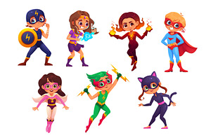 Kids superhero characters, a Person Illustration by Buch&Bee