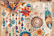 Bohemian Floral Mandalas, a Background Graphic by Printable Treasure (Thumbnail 4 of 9)