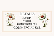 Whimsical Daisy Flowers clipart, a Seasonal Illustration by Designworld (Thumbnail 3 of 10)