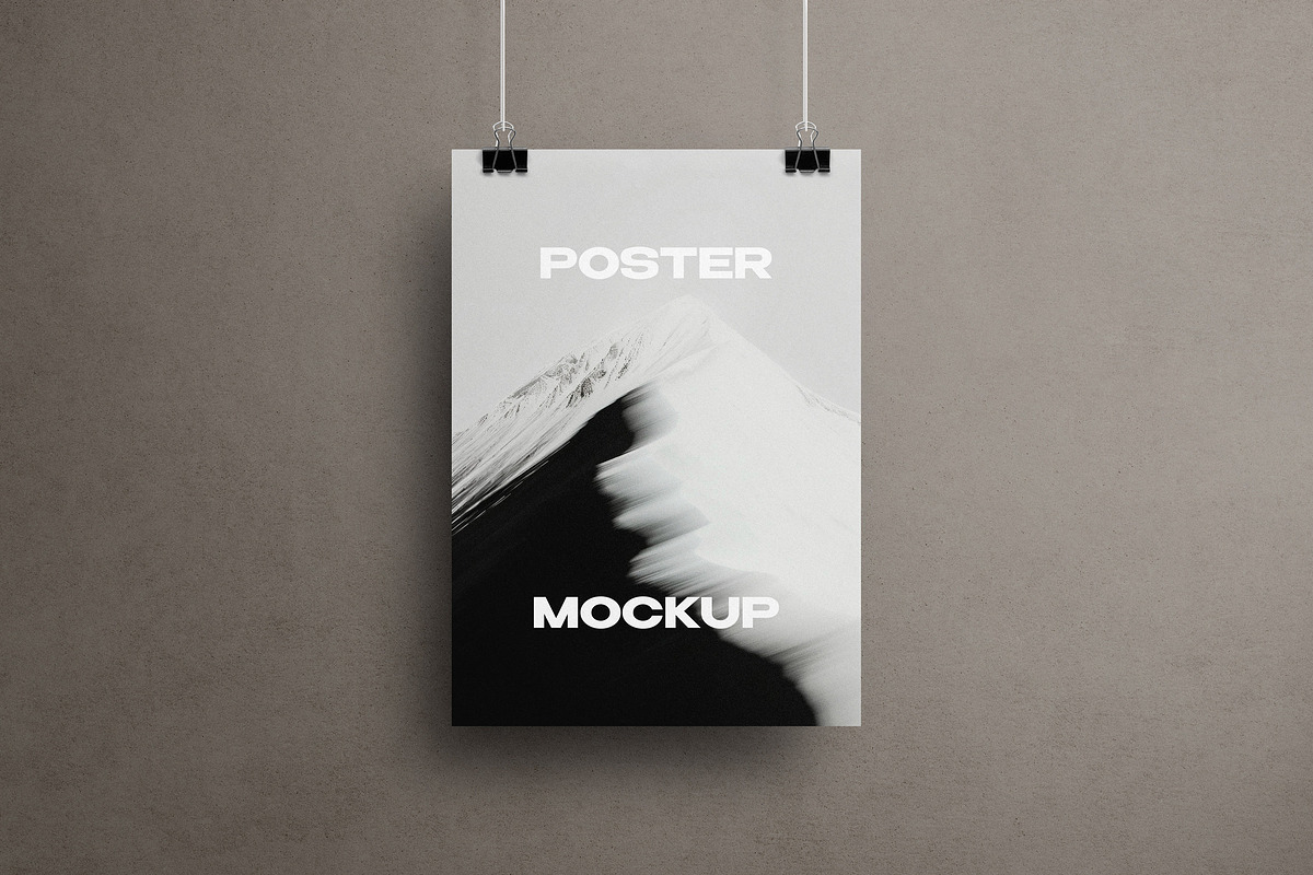 Vertical Clipped Poster Mockup, an Advertising Mockup by Design Squad (Photo 1 of 2)