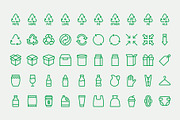 Waste Recycling Line Icons, an Outline Icon by Abstracto-Create (Thumbnail 4 of 6)