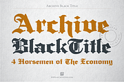 Archive Black Title, a Blackletter Font by Archive Type Fonts (Thumbnail 1 of 3)