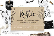 Rustic Patterns & Instagram Stories, a Pattern Graphic by Youandigraphics (Thumbnail 1 of 18)