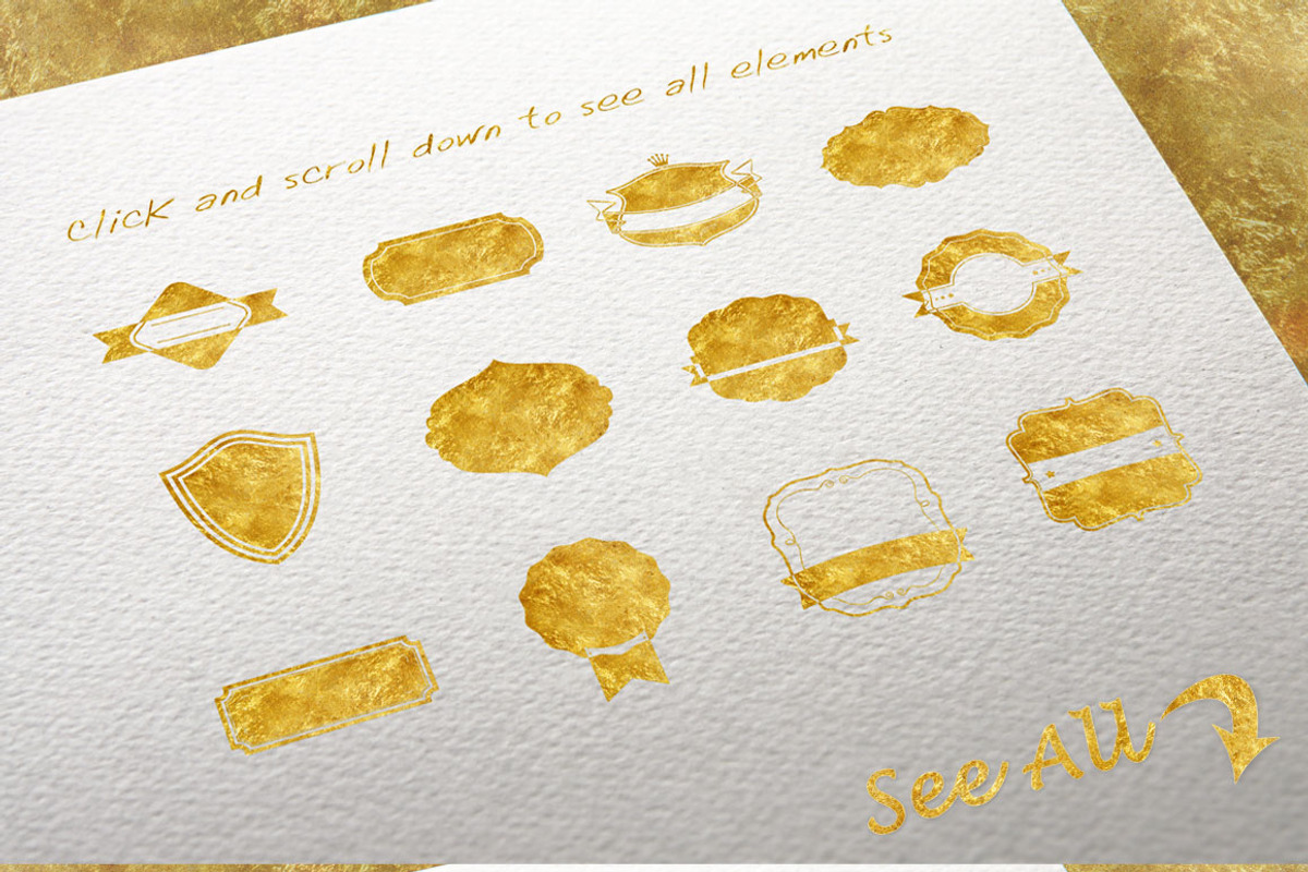 120 Gold Foil Elements + Free Bonus preview 4