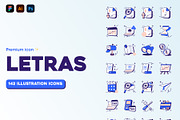 LETRAS - Illustration Icon Pack, a Solid Icon by BROCZ Store (Thumbnail 1 of 8)