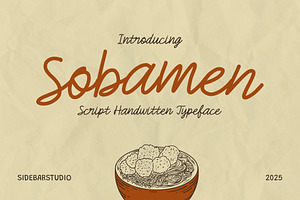 Sobamen - A Unique Handwritten Font