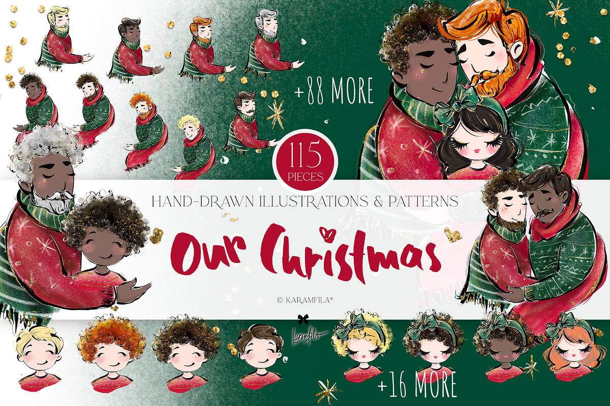 Christmas Dads Kids Family Creator, a Person Illustration by KaramfilaS (Photo 2 of 11)