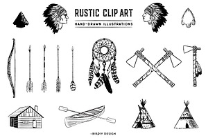 Rustic Clip Art Volume 4