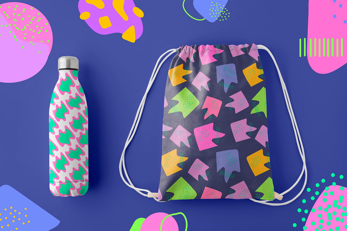 90s Y2K Geometric Patterns & Clipart, a Pattern Graphic by ArtIrisArt (Photo 8 of 20)