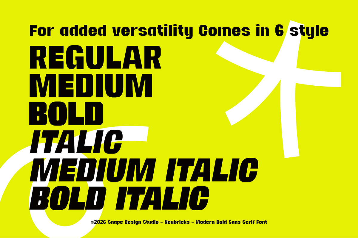 Neubricks - Bold Sans Serif Font, a Sans Serif Font by Snape Design Studio (Photo 6 of 12)