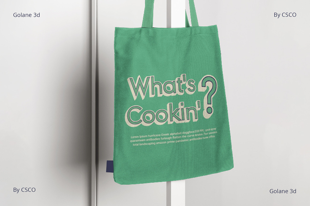 Golane 3D, a Sans Serif Font by Craft Supply Co. (Photo 2 of 8)