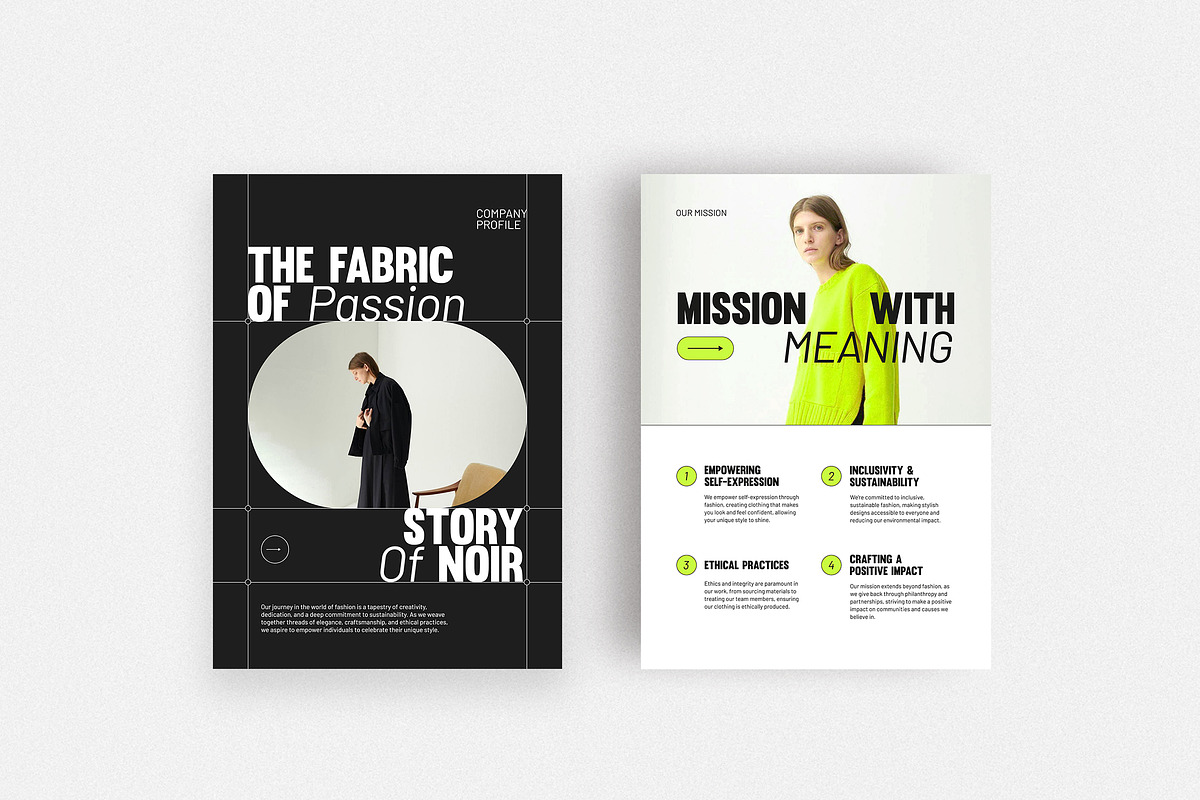 NOIR / Company Profile Ebook, a Social Media Template by Eviory (Photo 9 of 10)