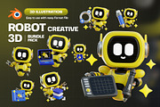 Robot Creative 3D Icon Pack, an Object 3D Model by Tempcraft (Thumbnail 1 of 5)