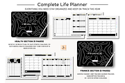 Black Dark Mode Life Digital Planner, a Stationery Template by Tas Creative Studio (Thumbnail 6 of 8)