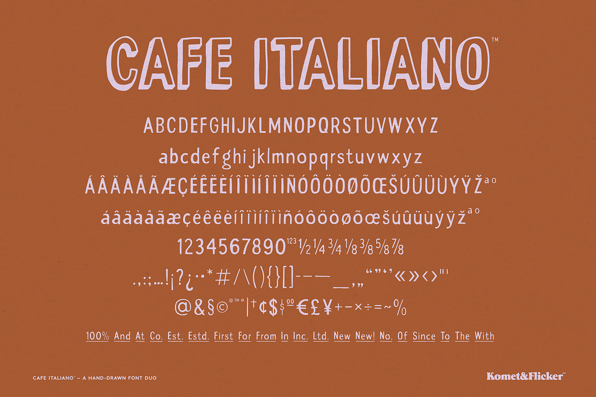 Cafe Italiano - A Hand-Drawn Duo, a Sans Serif Font by Komet & Flicker (Photo 15 of 15)