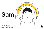 Sam's 43 Startup Illustrations, a Work Illustration by BadBrother (Thumbnail 1 of 15)
