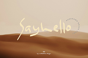 Sayhello Brush Font, a Handwritten Font by madeDeduk (Thumbnail 1 of 8)