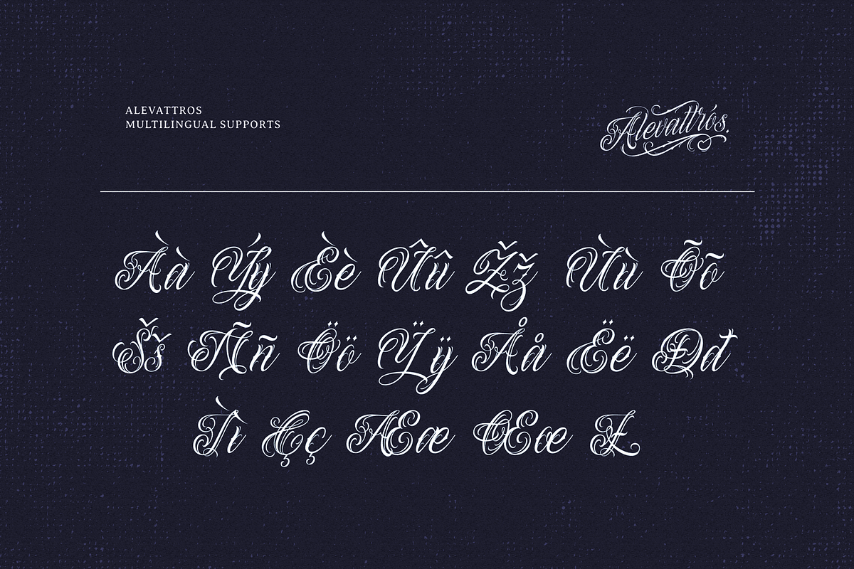 Alevattros Script for Tattoo Logo, a Script Font by ilhamtaro (Photo 10 of 12)