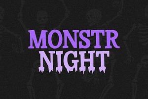 Monster Night Spooky Halloween Font