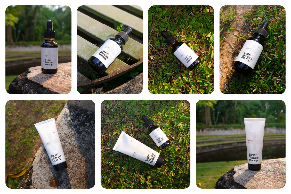Sunlit Skincare Mockup Bundle PSD, a Packaging Mockup by Usethis Mockup (Photo 1 of 8)