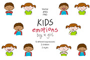 Kids emotions vector illustrations, an Education Illustration by Illustrationsforteachers (Thumbnail 1 of 3)