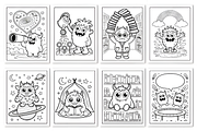 CUTE MONSTER COLORING BOOK for KIDS, a Decorative Illustration by Design Station (Thumbnail 3 of 3)
