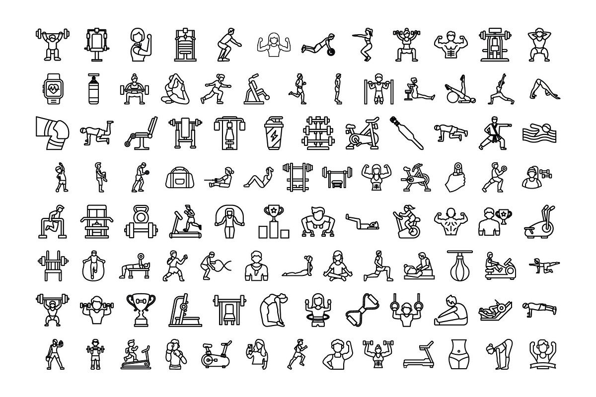 Workout Vector Icons Pack, a Solid Icon by Vector Portal (Photo 5 of 5)