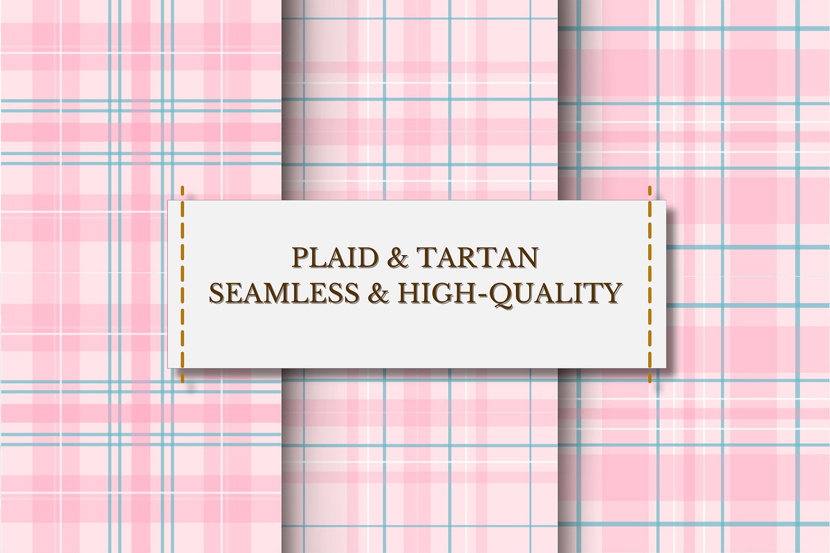 Pink Plaid Tartan Pattern, a Pattern Graphic by wind mill (Photo 1 of 2)