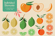 Fresh Fruit Market Clipart & Pattern, an Illustration by The Audacious Brush (Thumbnail 2 of 13)
