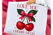 Coquette Valentine Love You Cherry M, an Illustration by Libby Wishes (Thumbnail 1 of 7)