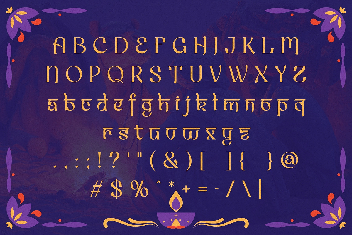 Pushkar Sands - India Inspired Type, a Serif Font by HipFonts (Photo 2 of 11)