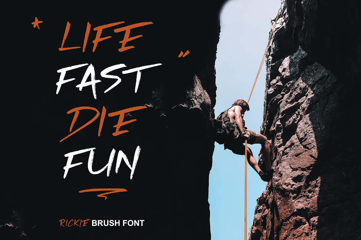Rickies - Brush Font preview 3