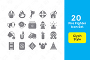 20 FireFighter Icon With 3 Styles, a Duotone Icon by Rudez Studio (Thumbnail 3 of 4)