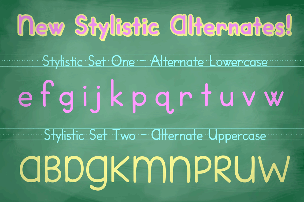 Dash to School - a handwriting font preview 2